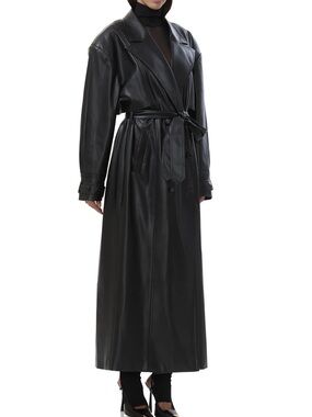 AFRM leather trench coat
